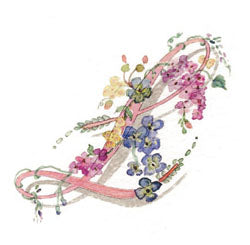 Letter L embroidery panel ready to embroider 1