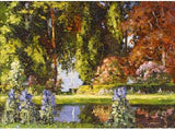 NR21 Garden by the Sea A5 (Small) embroidery panel, ready to embroider 1