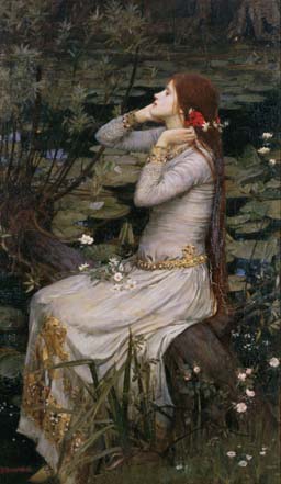 Ophelia A3 (Large) embroidery panel, ready to embroider 1