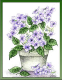 Hydrangea embroidery panel, ready to embroider 1