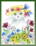Woodpoppy ,Tulips and Daisies embroidery panel, ready to embroider 1