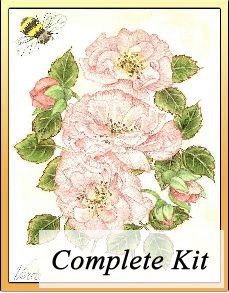 Old Fashioned Rose Embroidery Kit 1