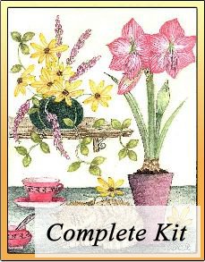 Kitten and Lily Embroidery Kit 1