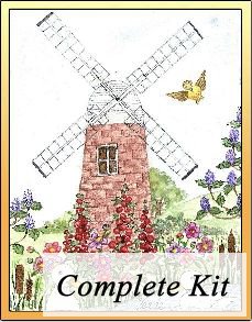 Ducks at the Windmill Embroidery Kit 1