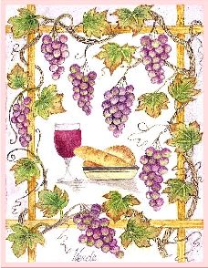 From the vineyard embroidery panel, ready to embroider 1