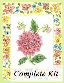Floral Frame Embroidery Kit 1