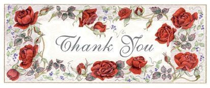 Thank You embroidery panel, ready to embroider 1