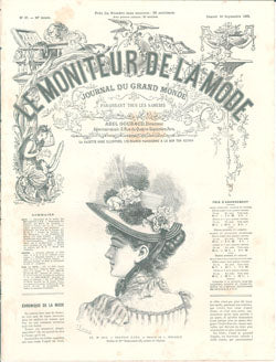 Vintage Prints Lady 2 embroidery panel, ready to embroider 1