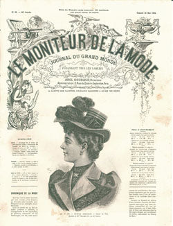 Vintage Prints Lady 3 embroidery panel, ready to embroider 1