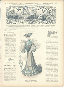 Vintage Prints Lady 4 embroidery panel, ready to embroider 1