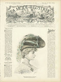 Vintage Prints Lady 5 embroidery panel, ready to embroider 1