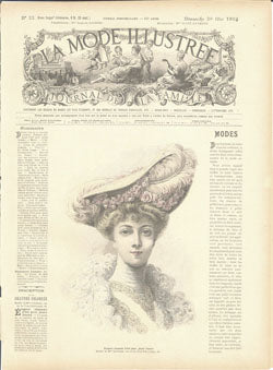 Vintage Prints Lady 6 embroidery panel, ready to embroider 1