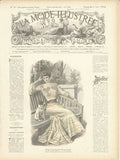 Vintage Prints Lady 8 embroidery panel, ready to embroider 1