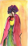 Xhosa Lady with Shawl - A3 (Large) embroidery panel 1
