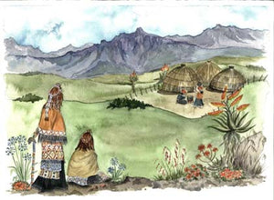 Zulu A4 (Medium) embroidery panel, ready to embroider 1
