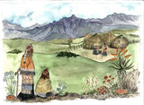 Zulu A4 (Medium) embroidery panel, ready to embroider 1